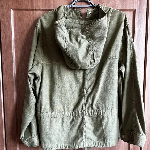 AE Cotton Popover Jacket | Olive | Small - Picture 5 of 6